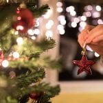 Hanging Christmas ornaments